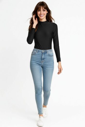 PLAYERA BODY CUELLO ALTO MANGA LARGA