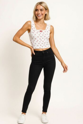 PLAYERA RIB CUELLO CUADRADO