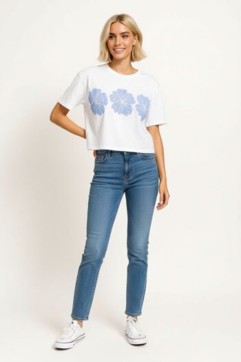 PLAYERA ESTILO SUELTO ESTAMPADA