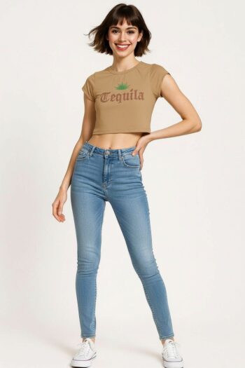 PLAYERA CROP TEQUILA CON DISEÑO