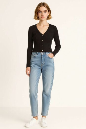 SUÉTER TEJIDO CON BOTONES