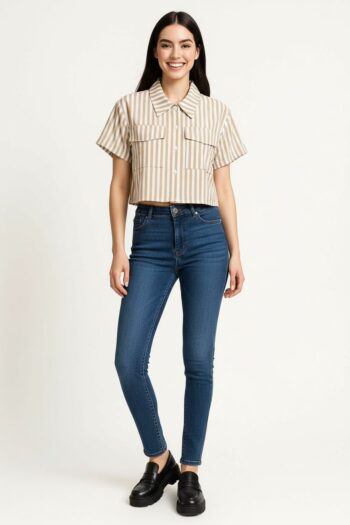 BLUSA CAMISERA CORTA BOLSILLOS