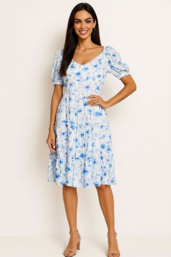 VESTIDO CHALLIS LAZO ESPALDA