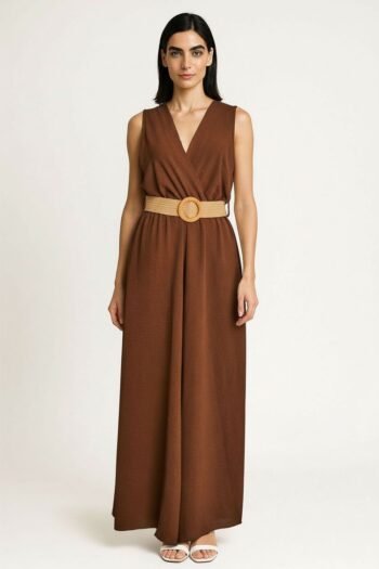 VESTIDO LARGO CINTURÓN