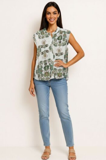 BLUSA CUELLO MAO RECTO