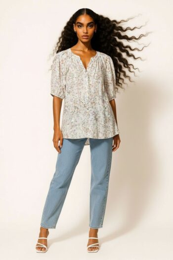 BLUSA CUELLO SUAVE RAGLAN