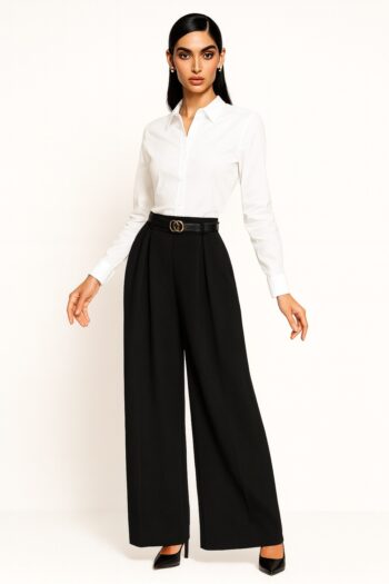 PANTALON AMPLIO PINZA CINTURON