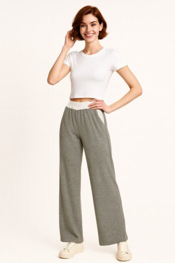 PANTALÓN COMBINADO RECTO