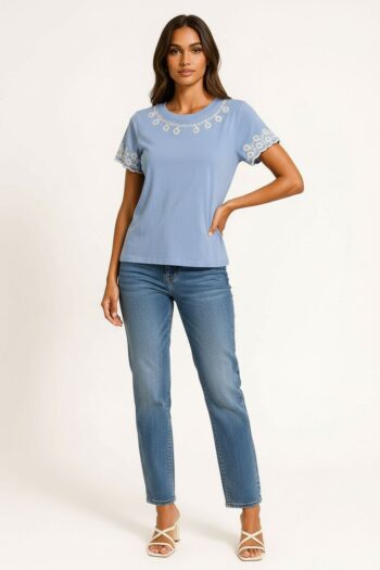 PLAYERA BORDADO CUELLO