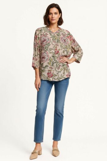 BLUSA CUELLO MAO BOTONES