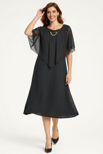 VESTIDO CAPA ELEGANTE