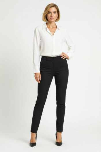 PANTALÓN PRETINA DIVIDIDA TIRO ALTO