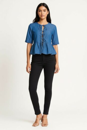 BLUSA CON AMARRES FRONTALES