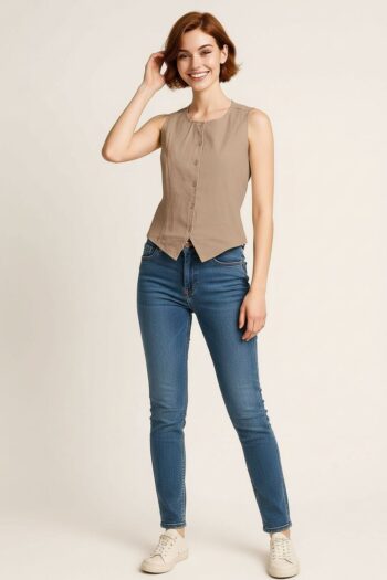 BLUSA TIPO CHALECO CLÁSICO