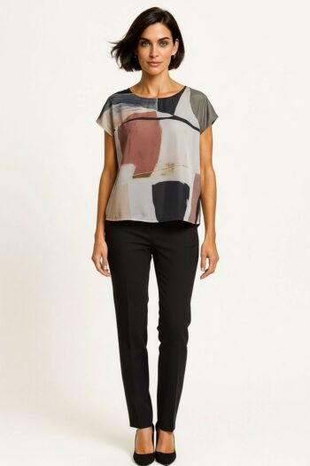 PLAYERA COMBINADA GEOMETRICA