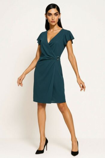 VESTIDO CRUZADO MANGA CORTA