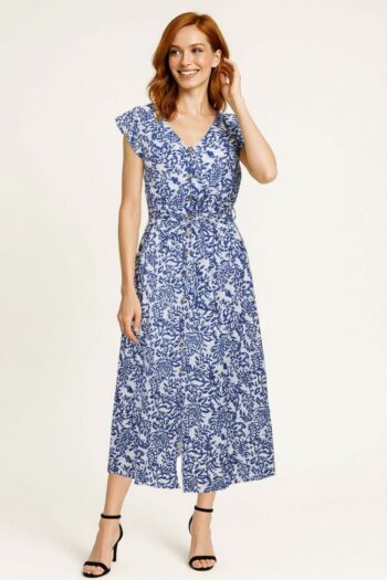 VESTIDO CAMISERO MIDI CON BOTONES