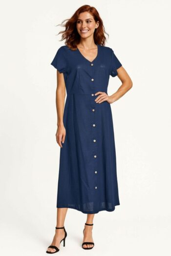 VESTIDO BOTONES LISO