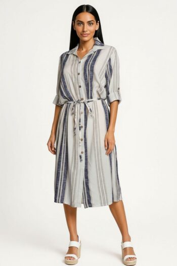 VESTIDO CAMISERO RAYAS VERTICAL