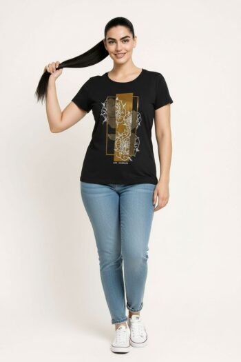 PLAYERA FOIL CON PIEDRA