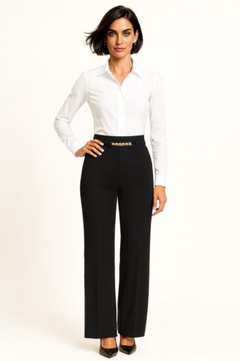 PANTALÓN RECTO PRETINA CRUZADA