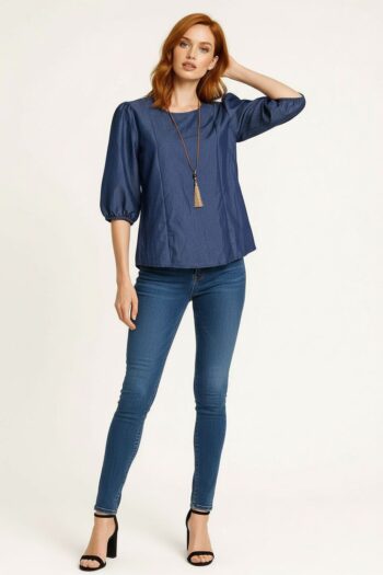 BLUSA TEXTURA MANGA LARGA