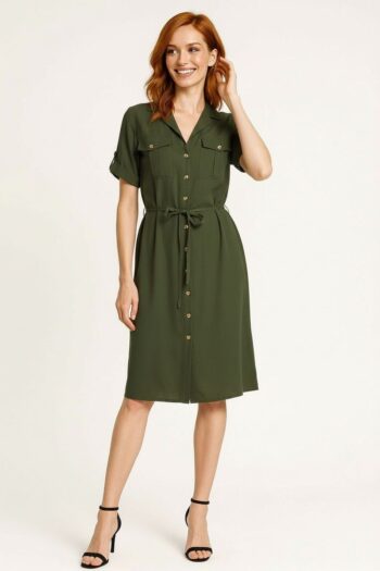 VESTIDO CAMISERO CHARRETERA