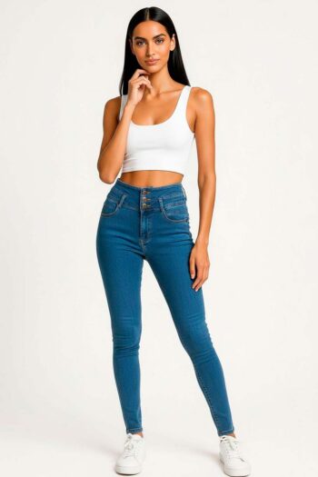 JEANS TIRO ALTO TRABILLA