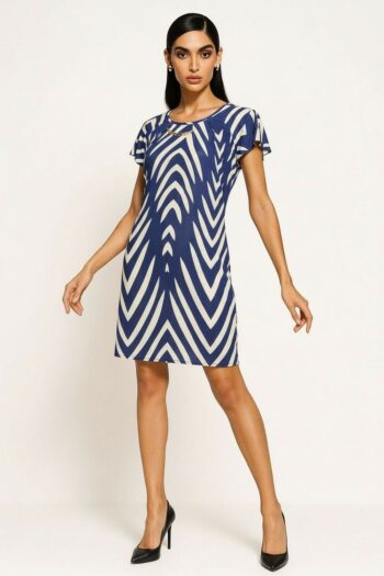 VESTIDO CORTO MANGA AMPLIA