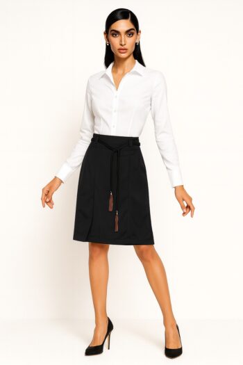 FALDA MIDI LAZO CINTURA