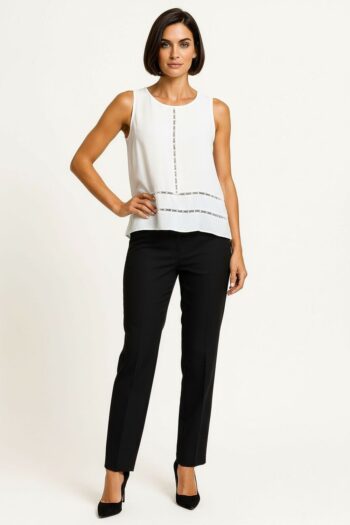 BLUSA SIN MANGAS DETALLE APLICACIÓN