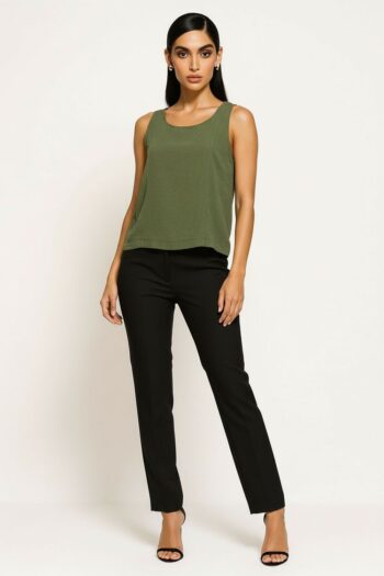 BLUSA SIN MANGAS CUELLO REDONDO