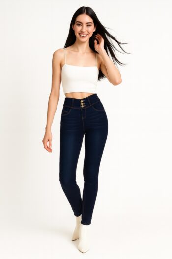 JEANS SKINNY BOTONES