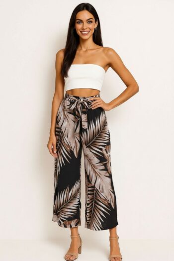 PANTALÓN CAPRI CON CINTA AJUSTABLE