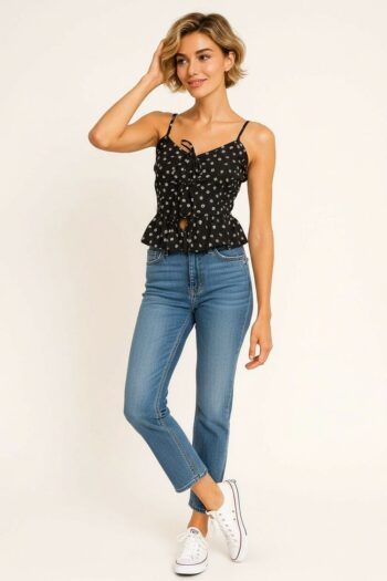 BLUSA CON AMARRE Y TIRANTES