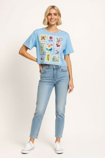 PLAYERA ESTAMPADO POSTALES CASUAL