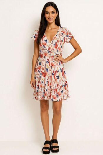 VESTIDO CRUZADO CORTE CINTURA