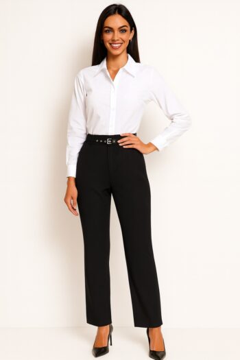 PANTALÓN DE VESTIR CON CINTURÓN