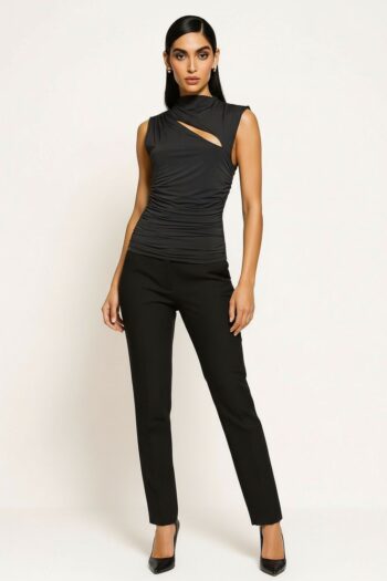 PLAYERA DRAPEADO ASIMÉTRICO