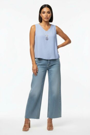 BLUSA SIN MANGAS CUELLO REDONDO