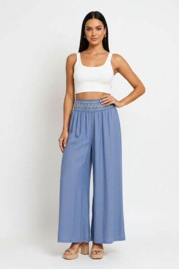 PANTALÓN AMPLIO PRETINA SMOCK