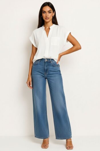 BLUSA MANGA CORTA CUELLO V