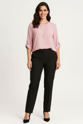 BLUSA MANGA TRES CUARTOS SUELTA