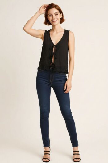 BLUSA TOP CON DETALLE ENCAJE