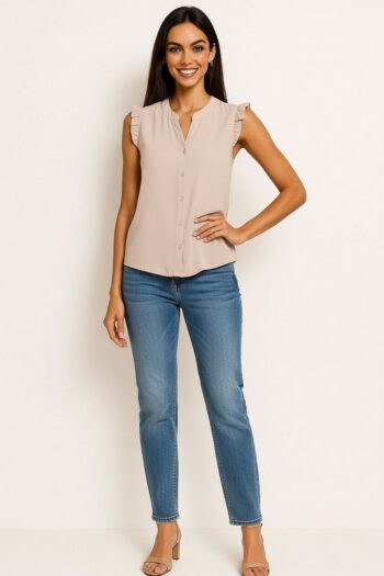 BLUSA CUELLO MAO BOTONES