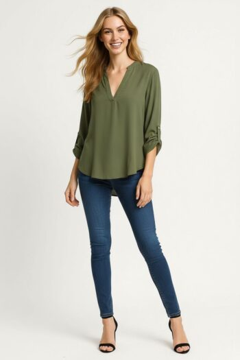 BLUSA MEDIA MANGA ALETA