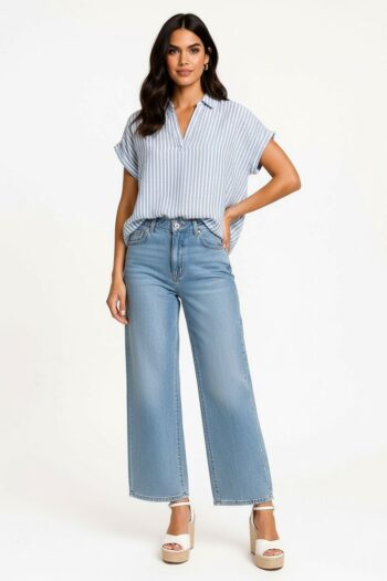 BLUSA CUELLO CAMISERO ALETILLA