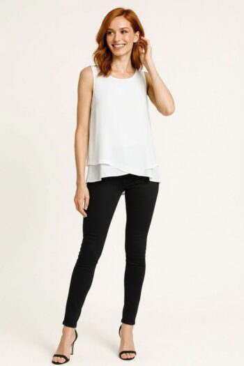 BLUSA SIN MANGAS BOTONES