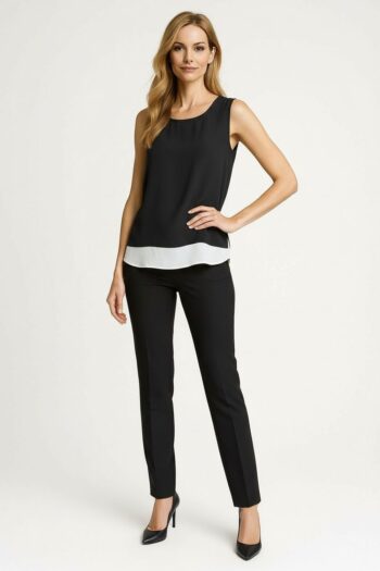 BLUSA SIN MANGA CUELLO REDONDO