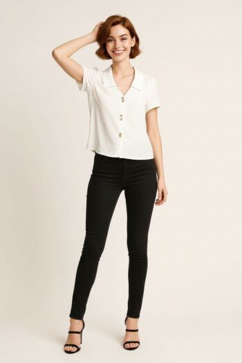 PLAYERA CUELLO TIPO CAMISERO